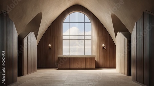 Top-floor window tucked under eaves, allowing sky views without neighbor exposure