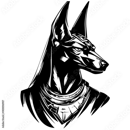 Egyptian Anubis vector illustration 