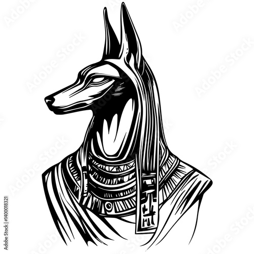 Egyptian Anubis vector illustration 