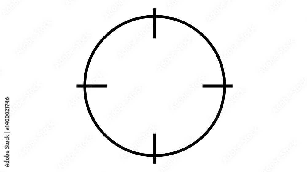 Target on white screen Target on white screen