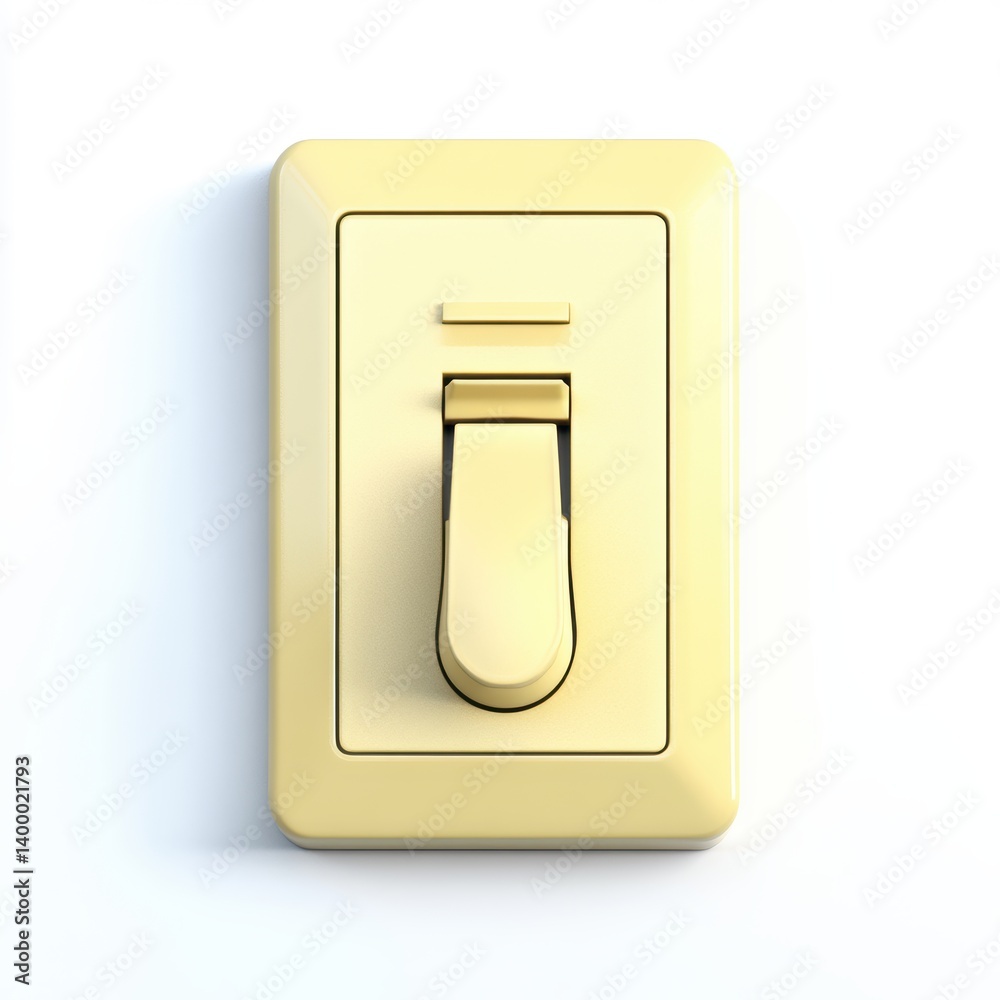 Light switch, pale yellow Light switch, pale yellow