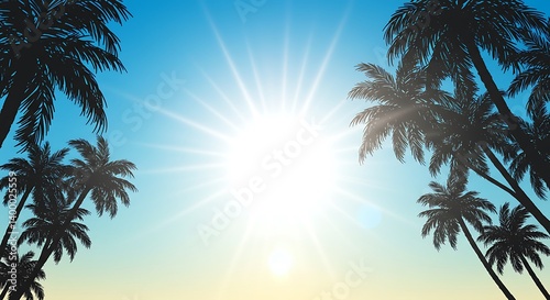 Sun-Kissed Palms AI Generated