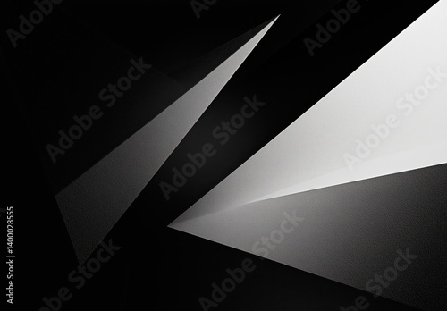 Dynamic Geometric Shapes Casting Shadows in Monochrome Contrast