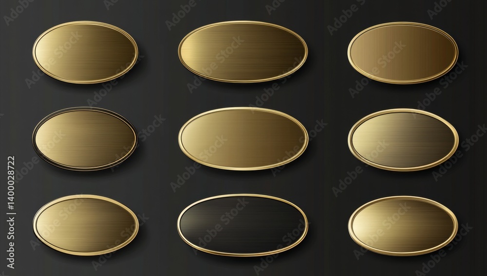 Elegant gold and dark oval shapes Elegant gold and dark oval shapes