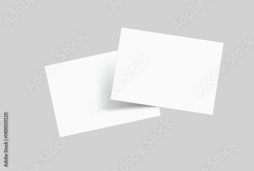 Realistic blank A4 format paper flyer mockup with shadow isolated. Sheet design template for presentation poster, newspaper, flyer, brochure, flier, business card, card, postcard, letter or invitation