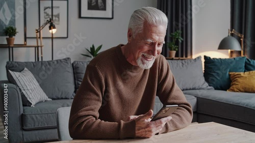 The Elderly Man with Smartphone