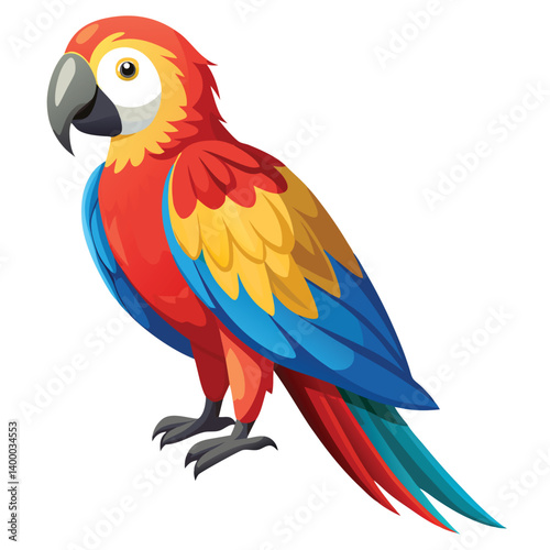 Macaw isolated on white background