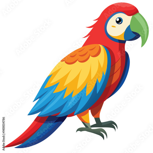 Macaw isolated on white background