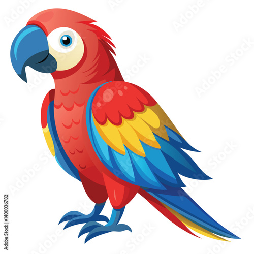 Macaw isolated on white background