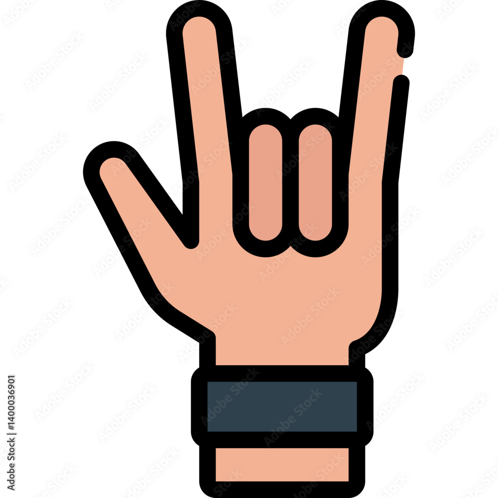 Obraz premium Rock And Roll Hand Icon