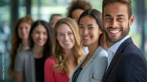 group of young business people with different ethnicity work together as a team