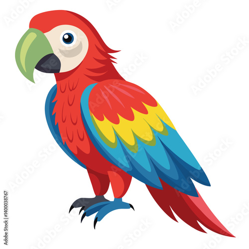 Macaw isolated on white background