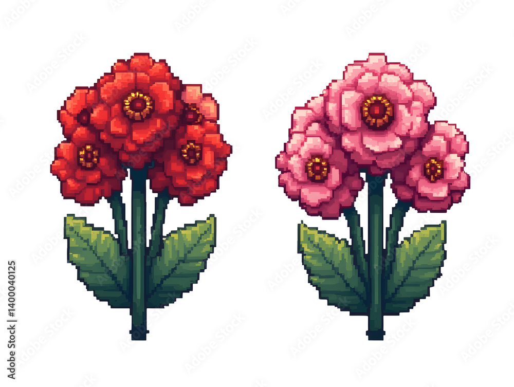 Decorative clipart artwork of colorful flowers nature setting digital illustration artistic environment,isolated,transparent background,cut out