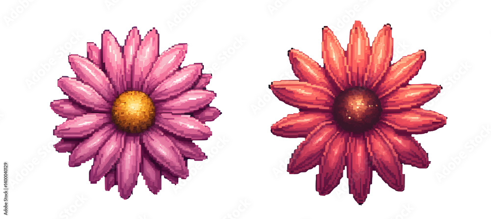 Decorative flower clipart artwork nature colorful floral design digital art bright environment,isolated,transparent background,cut out