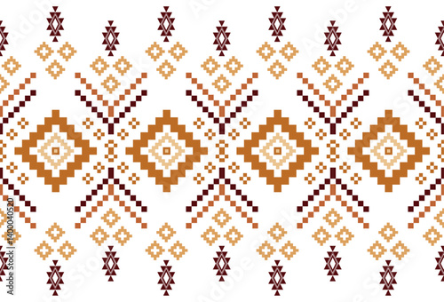 embroidery abstract Traditional geometric ethnic fabric pattern ornate elements with ethnic patterns design for textiles, rugs, clothing, sarong, scarf, batik, wrap, embroidery, print, curtain, carpet