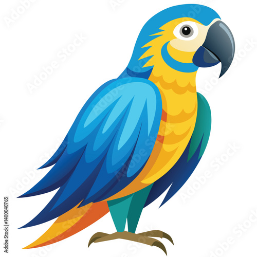 Macaw isolated on white background