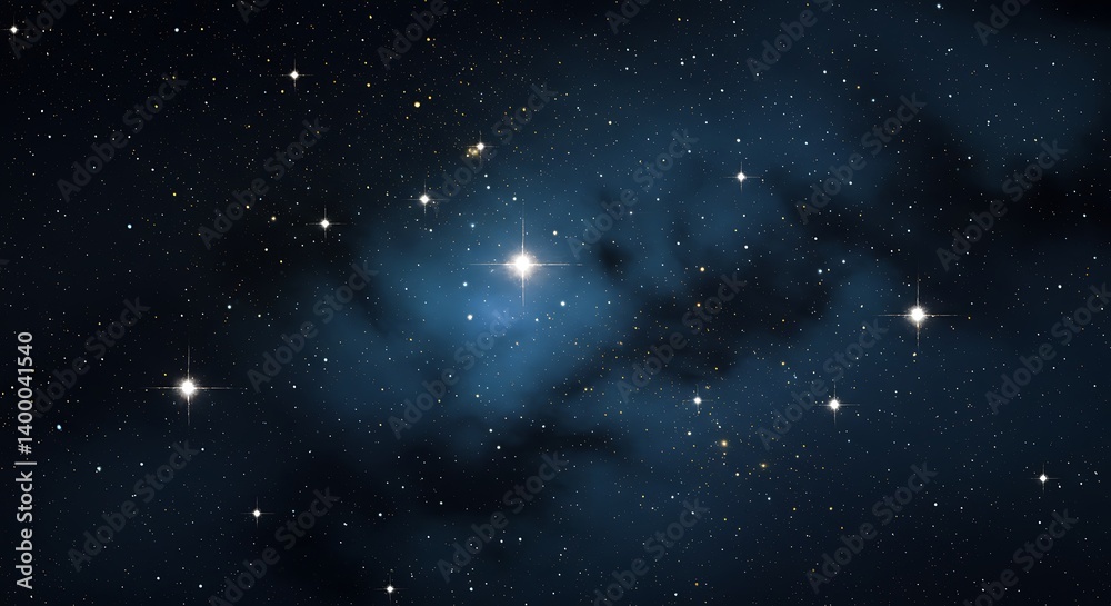 Fototapeta premium Cosmic Dust and Diamond Light AI Generated