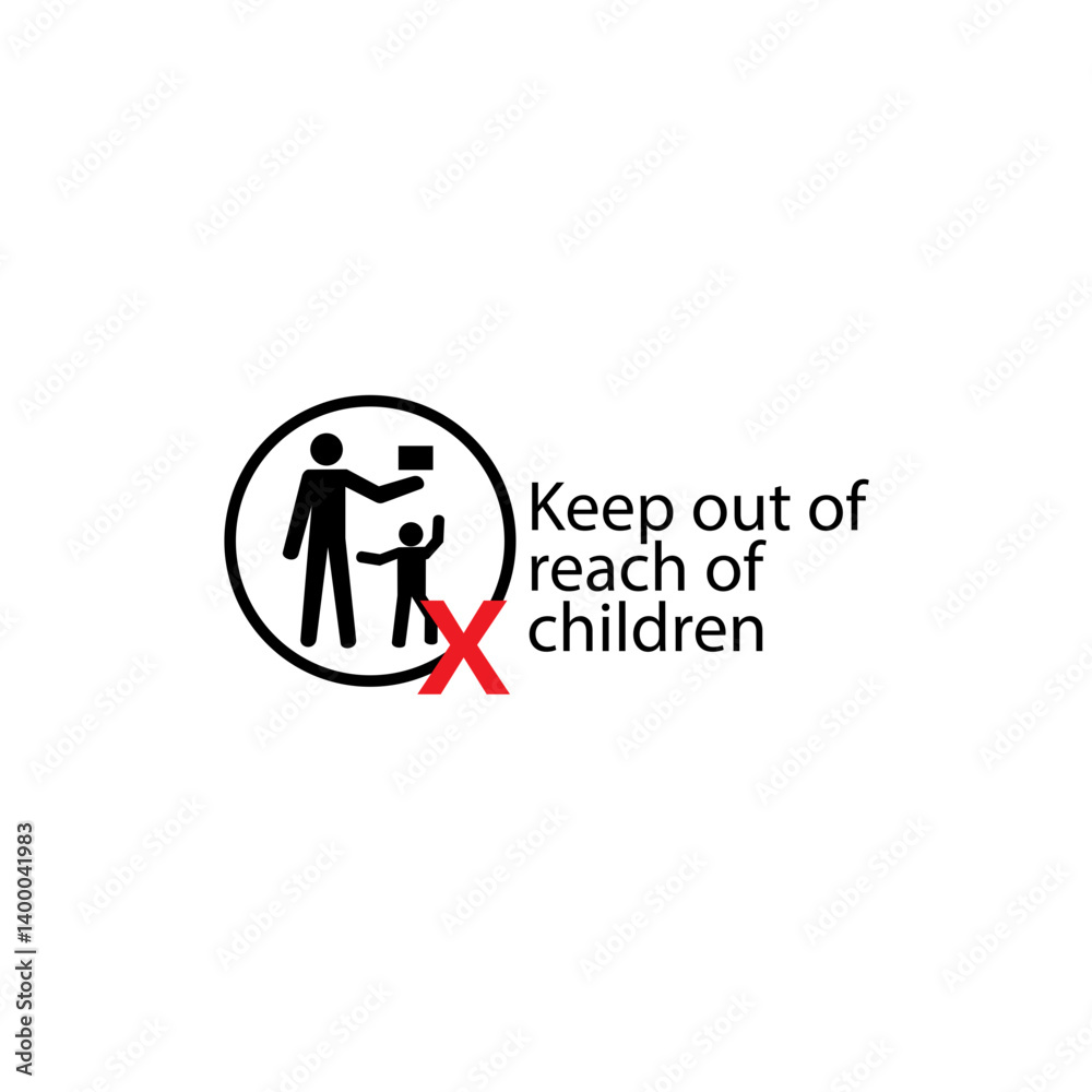keep out of reach from children vector keep out of reach from children vector