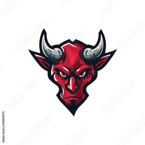 Red Devil vector Logo esports for gaming