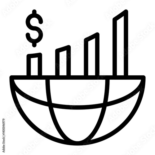 Globalization Vector Line Icon Design