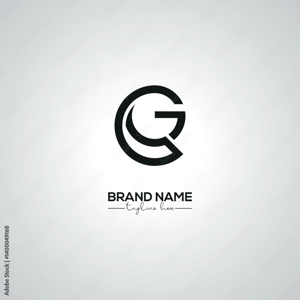 Obraz premium Creative Modern CG GC Lettermark Logo Design for Corporate Branding.