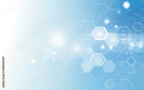 Wallpaper Mural Abstract Light Blue Hexagon Pattern Torontodigital.ca