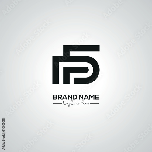Obraz na płótnie Creative Modern FD DF Lettermark Logo Design for Corporate Branding. w salonie