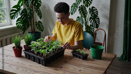 The Gardener with Seedlings