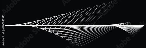 Digital sound equalizer . Audio signal frequency signal . Abstract flow linear fluid wavy shape . Acoustic volume lines .Curved lines pattern . Music sound wave . Vector illustration