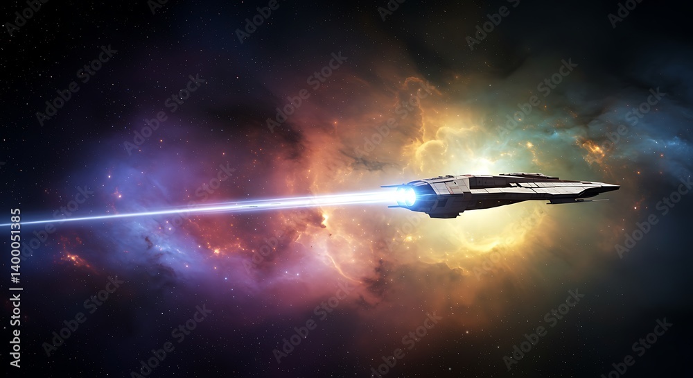 Obraz premium Nebula's Embrace AI Generated