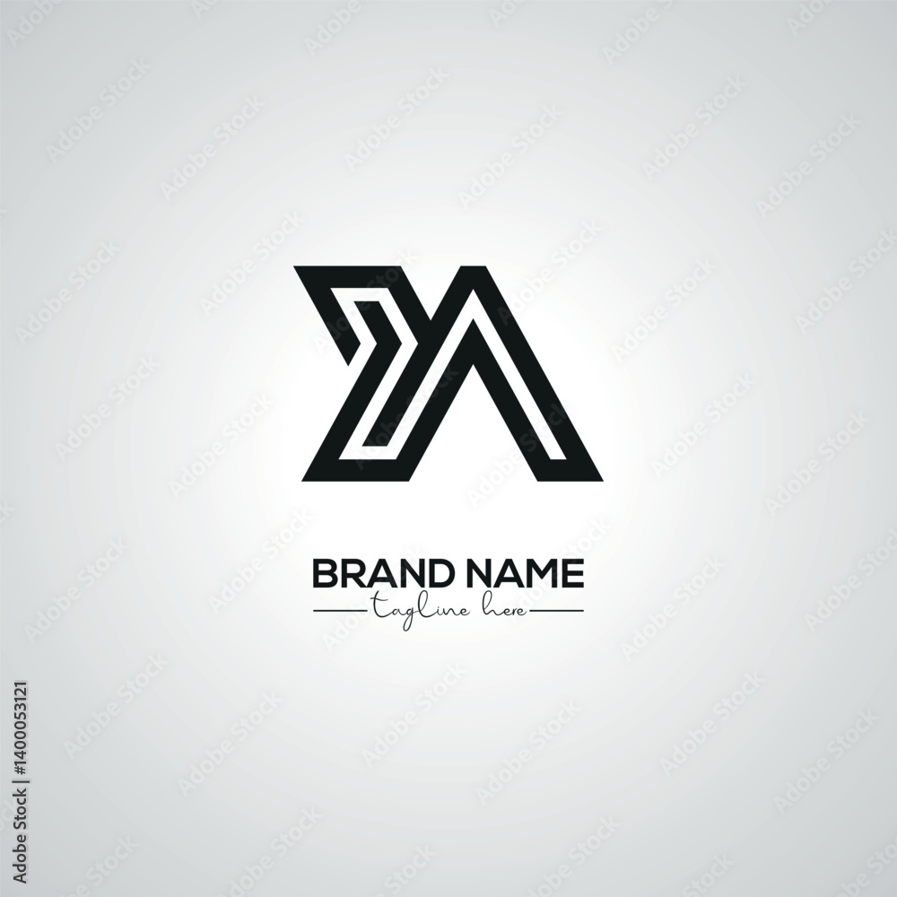 Creative Modern YA AY Lettermark Logo Design for Corporate Branding. Creative Modern YA AY Lettermark Logo Design for Corporate Branding.