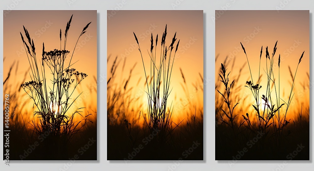 Obraz premium Sunset Serenade AI Generated