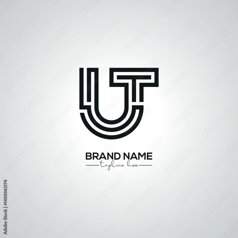 Creative Modern UT TU Lettermark Logo Design for Corporate Branding.