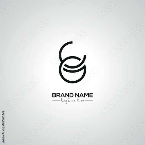 Obraz na płótnie Creative Modern CG GC Lettermark Logo Design for Corporate Branding. w salonie