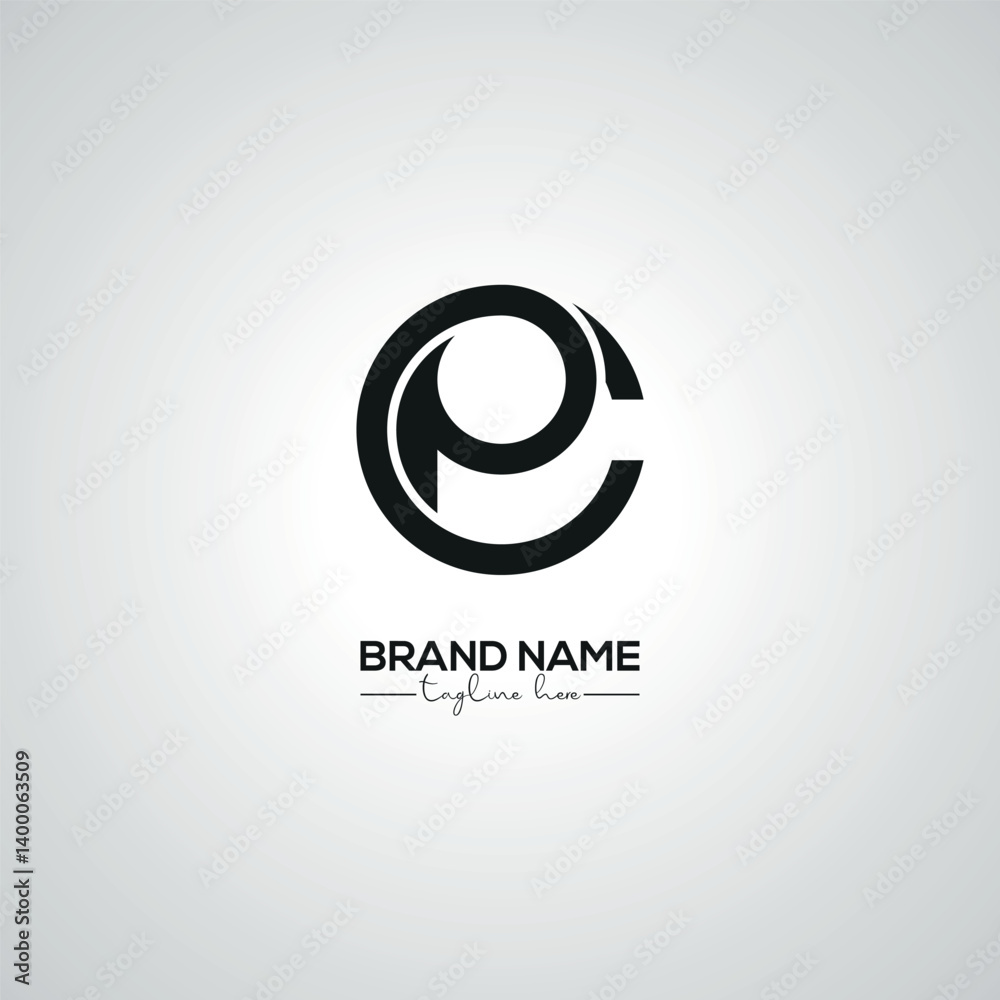 Creative Modern CP PC Lettermark Logo Design for Corporate Branding.