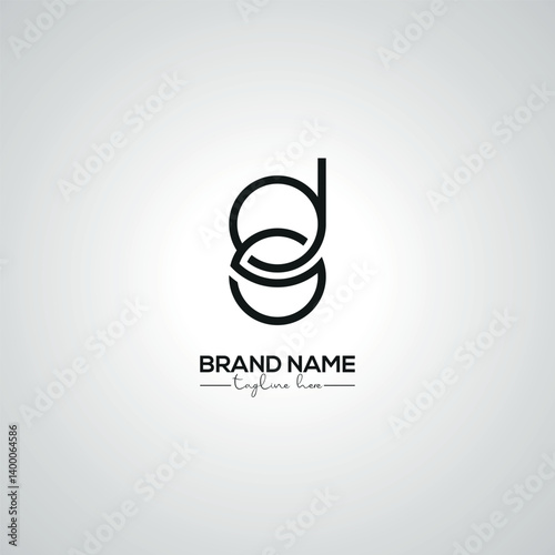 Obraz na płótnie Creative Modern DS SD Lettermark Logo Design for Corporate Branding. w salonie