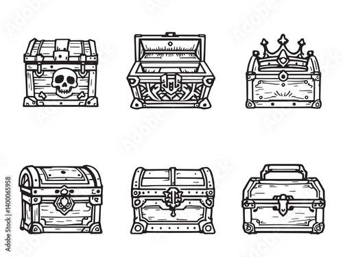 Minimal Chest Furniture Sketch Set