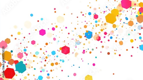 Colorful Geometric Shapes Exploding