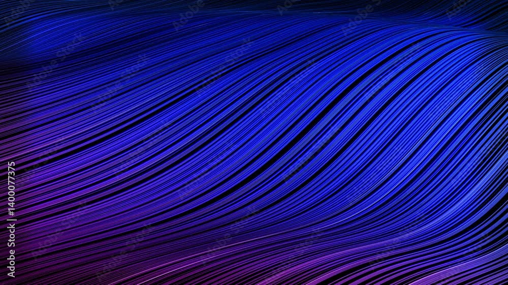 Blue and Pink Waves Background VJ Loop in 4K