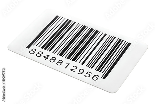 Tag of bar code on transparent background 