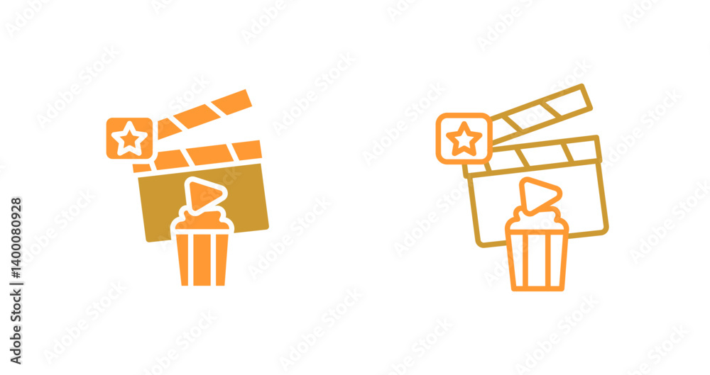 Fototapeta premium Holiday Movies Icon Design