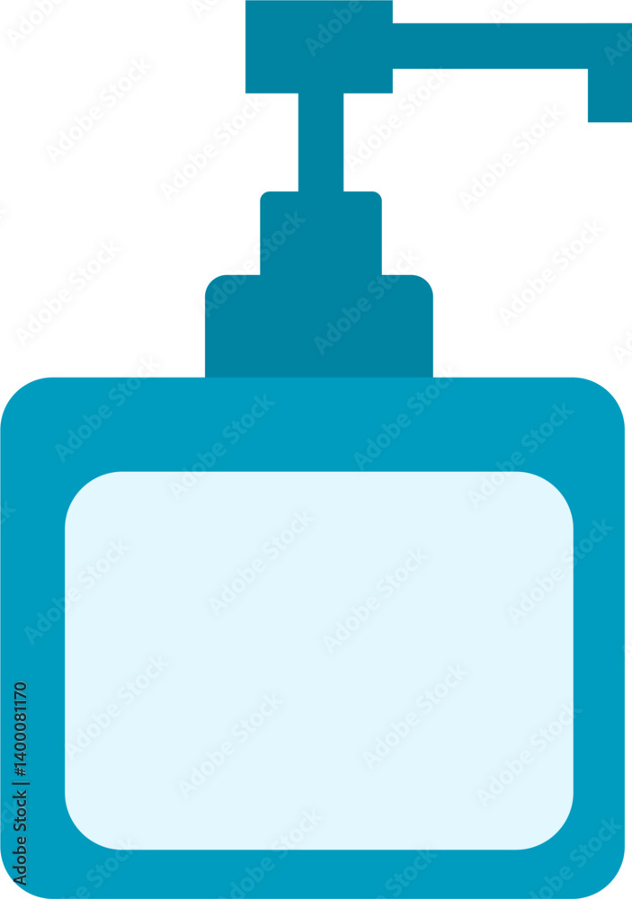 Teal Square Soap Dispenser Icon: Flat Design Element Teal Square Soap Dispenser Icon: Flat Design Element
