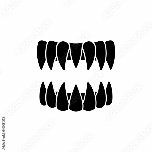 creative details Vampire Teeth Icon Vector Illustration