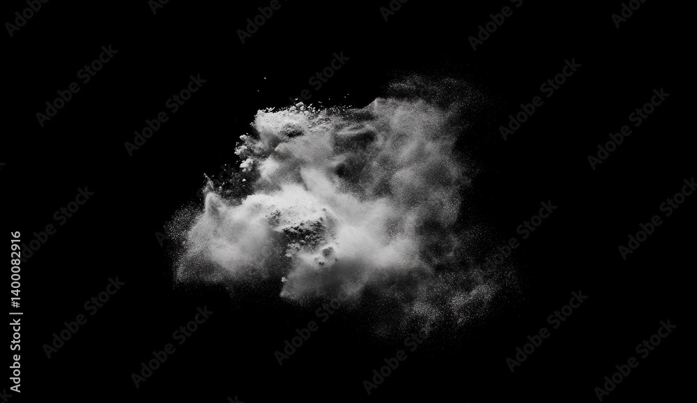 Abstract cloud of white powder explosion Abstract cloud of white powder explosion