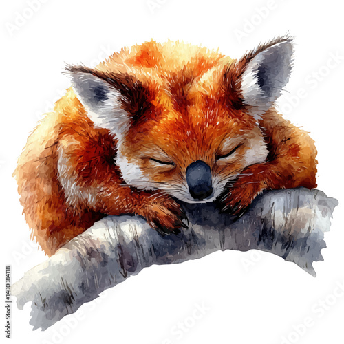 watercolor of Tree Kangaroo, vector, isolated on a white background.