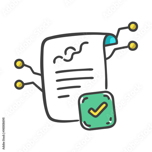smart contract icon, smart contract vector illustration-simple illustration of smart contract, perfect for smart contract logos and icons