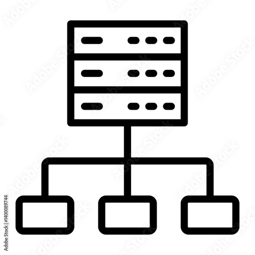 Proxy Server Vector Line Icon Design