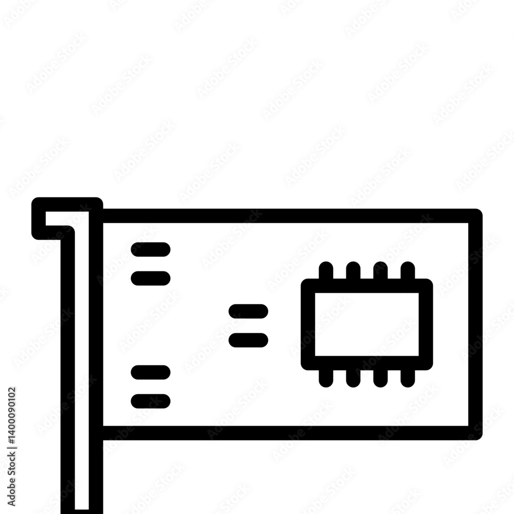 Network Interface Vector Line Icon Design Network Interface Vector Line Icon Design