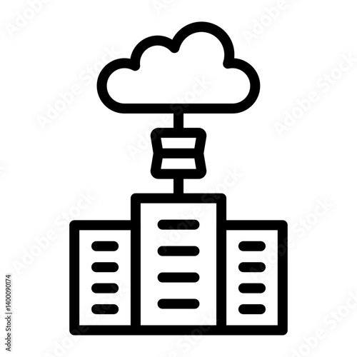 IaaS Vector Line Icon Design