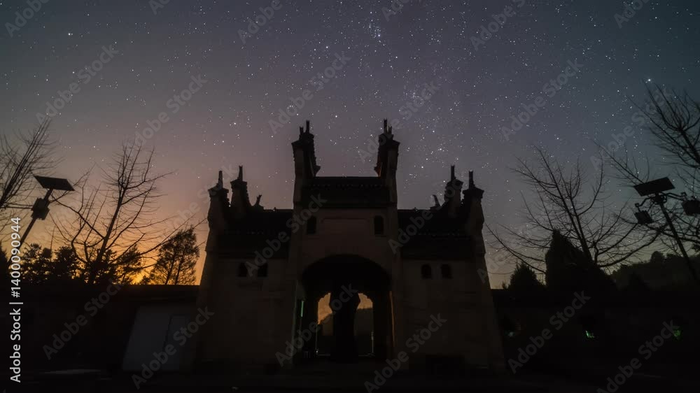 gothic church in the night